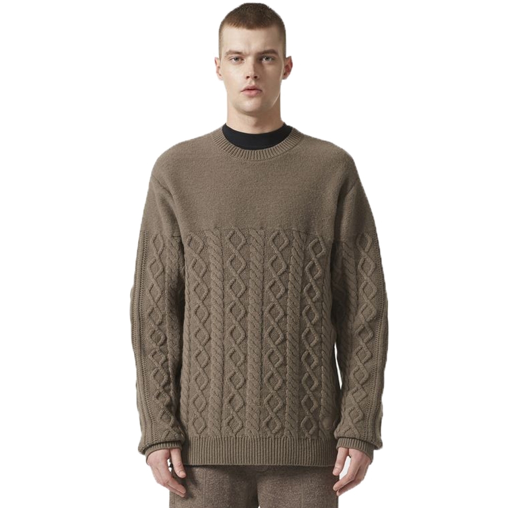 adidas Originals by wings+horns Felted Crew Neck Jumper (Simple Brown)