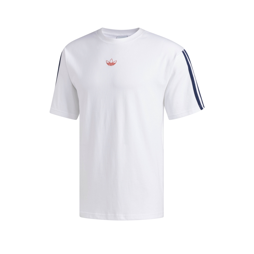 adidas Originals Off Court Trefoil T-Shirt (White/Collegiate Navy)