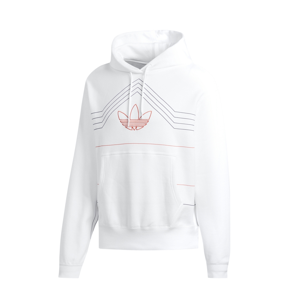 adidas Originals P.E Rivalry Pullover Hooded Sweatshirt (White/Raw Amber)