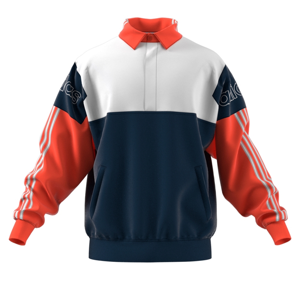 adidas Originals Tourney Rugby Sweatshirt (Collegiate Navy/Raw Amber)