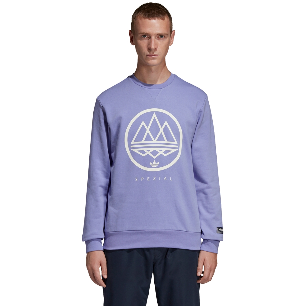 adidas Originals x SPEZIAL Mod Trefoil Crew Neck Sweatshirt (Light Purple)