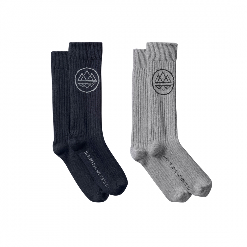 adidas Originals x SPEZIAL Mod Trefoil Crew Sock (Night Navy/Medium Grey Heather)