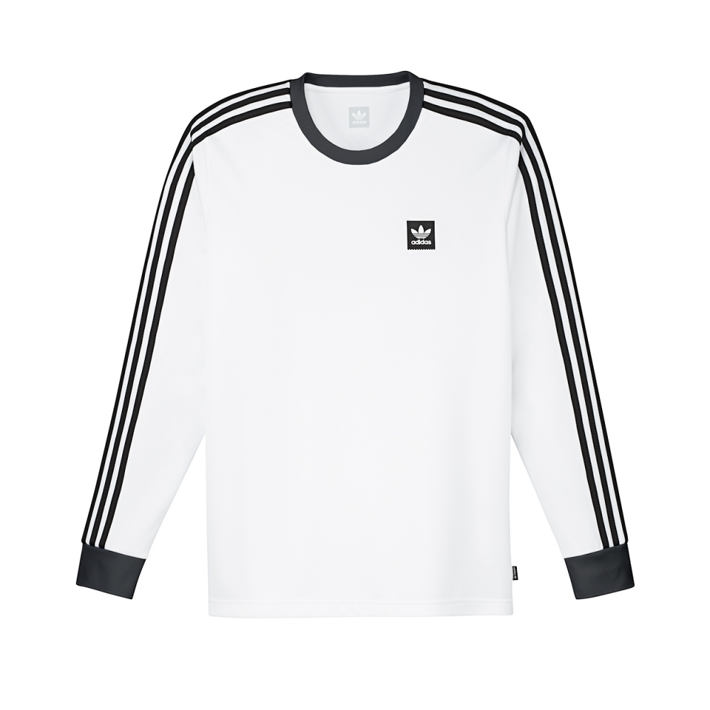adidas Skateboarding Club Long Sleeve Jersey (White/Black)