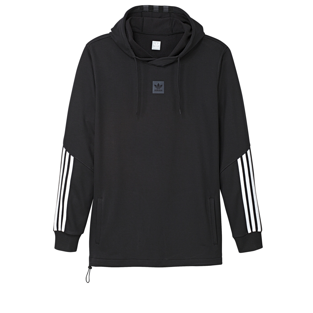 adidas Skateboarding Cornered Pullover Hooded Sweatshirt (Black/White/Black Reflective)