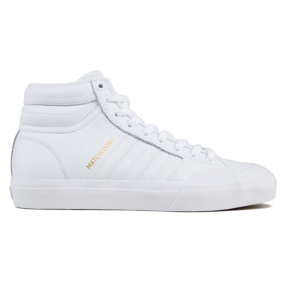 adidas Skateboarding Matchcourt High RX2 (Footwear White/Footwear White/Gold Metallic)