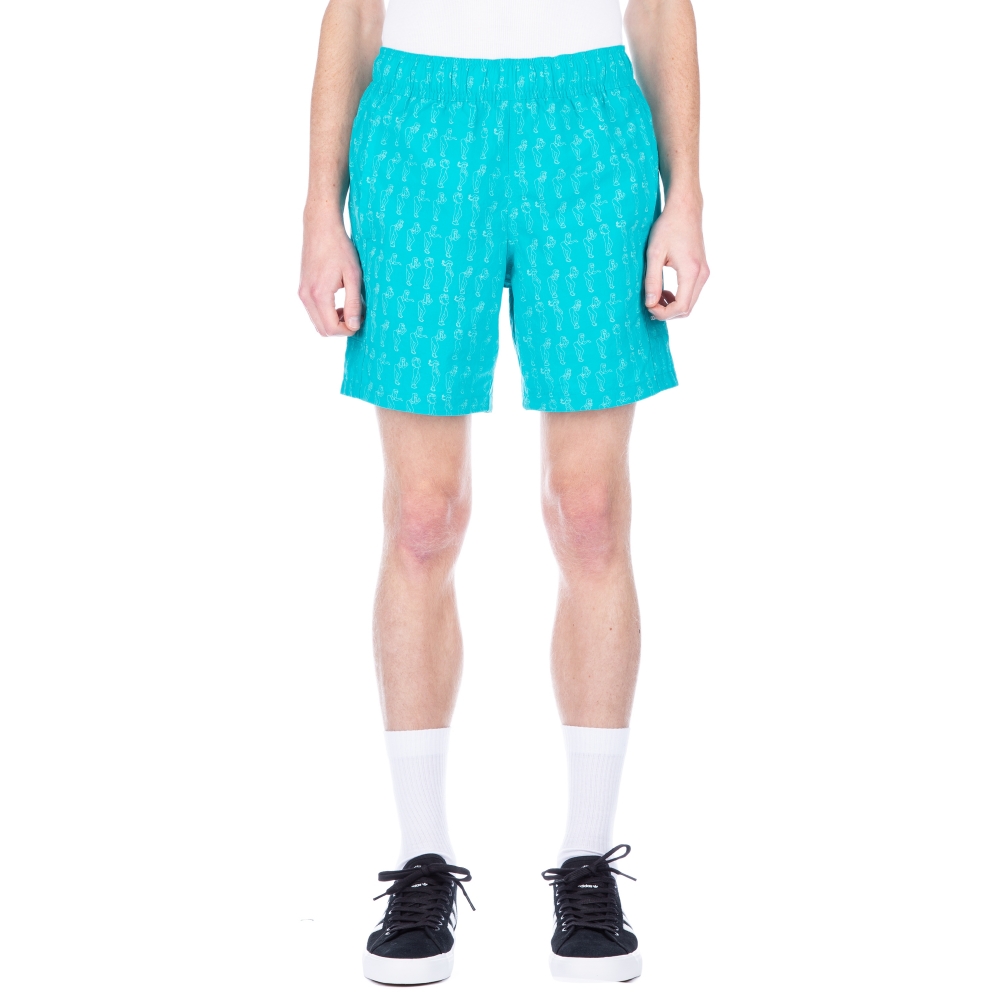 adidas Skateboarding Resort Shorts (Blue/Shock Green)