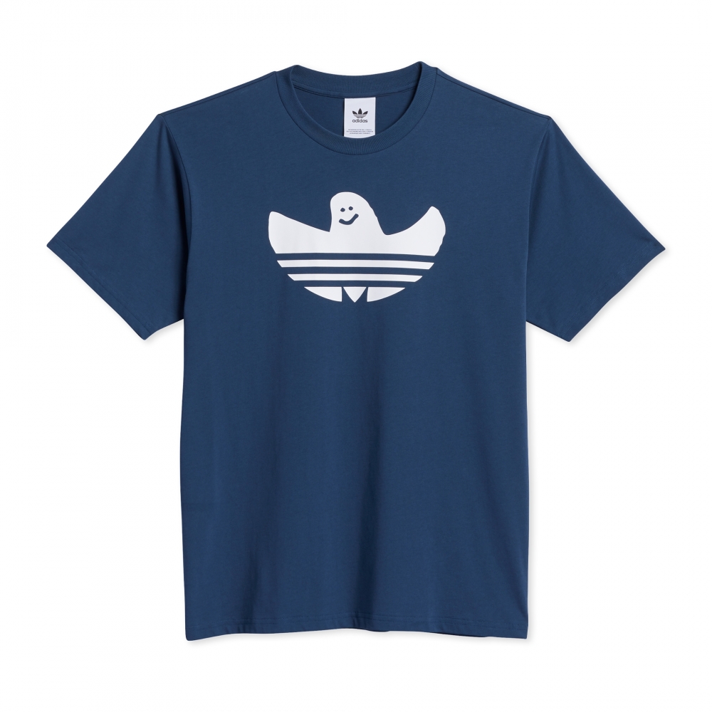 adidas Skateboarding Shmoofoil Logo T-Shirt (Crew Navy/White)