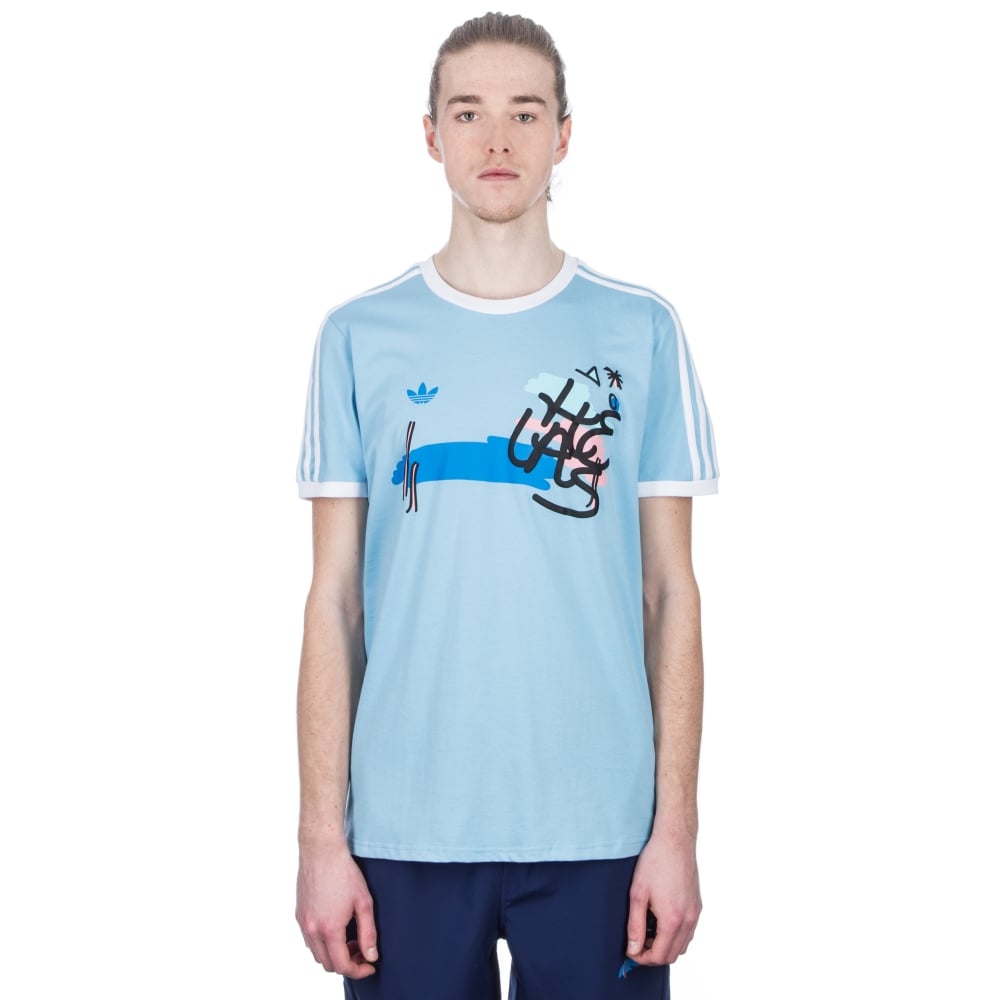 adidas Skateboarding x Hélas T-Shirt (Clear Blue/White)