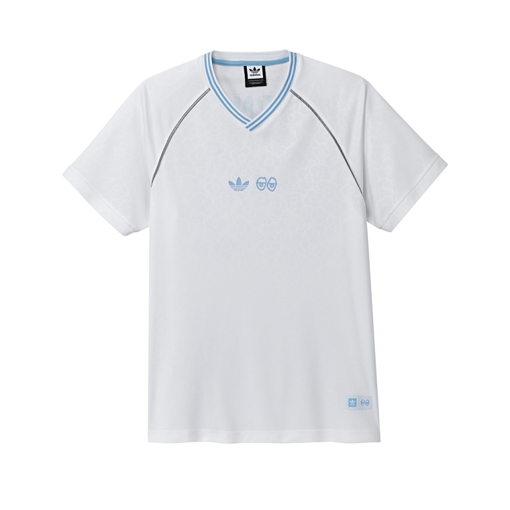 adidas Skateboarding x Krooked Jersey T-shirt (White/Clear Blue)