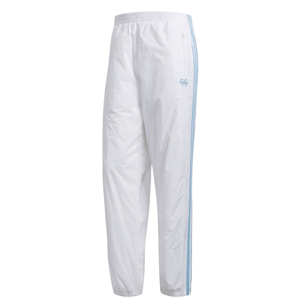 adidas Skateboarding x Krooked Trackpants (White/Clear Blue)