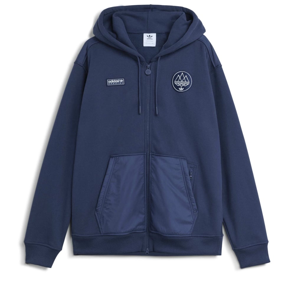 adidas SPZL Wilpshire Zip Hooded Sweatshirt (Night Navy)