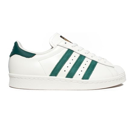 Adidas Superstar 80s Deluxe Vintage White S15 ST Collegiate Green Off White Consortium