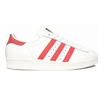 adidas Superstar 80s Deluxe (Vintage White S15-ST/Scarlet/Off White)
