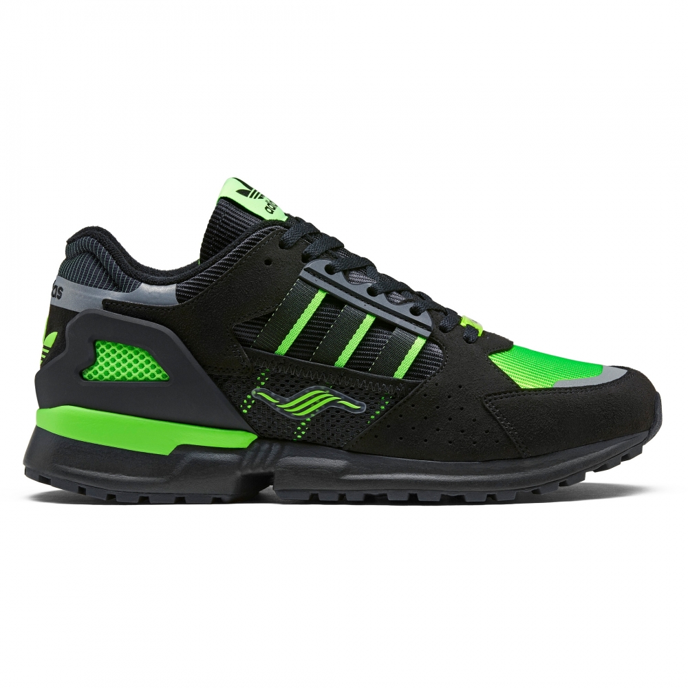 adidas x Jacques Chassaing ZX 10,000 C (Core Black/Solar Green Reflective)