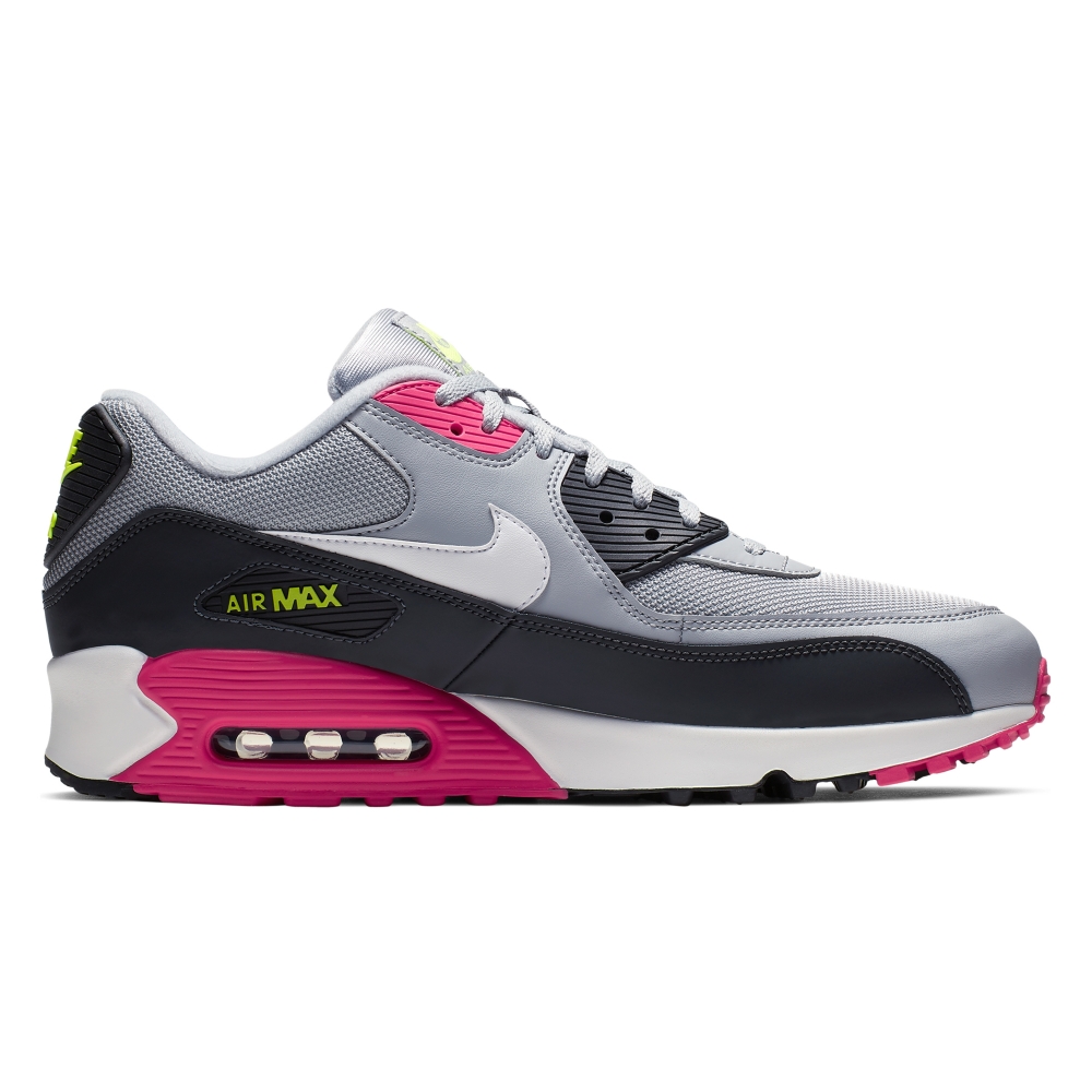 Nike Air Max '90 Essential (Wolf Grey/White-Rush Pink-Volt)