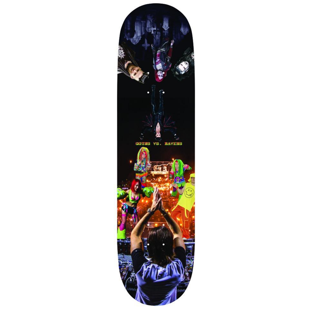 Alltimers Goth Vs Ravers Skateboard Deck 8.3"