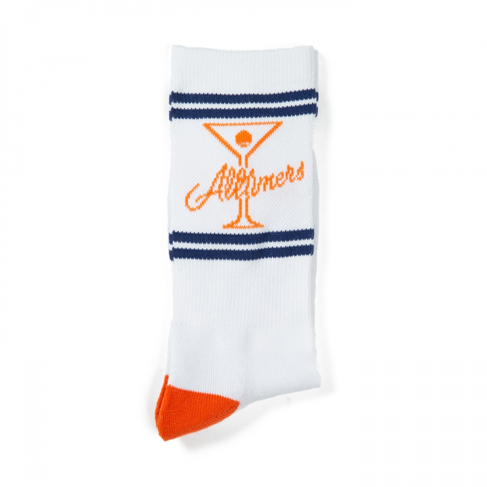 Alltimers League Player Socks (Orange/Navy/White)
