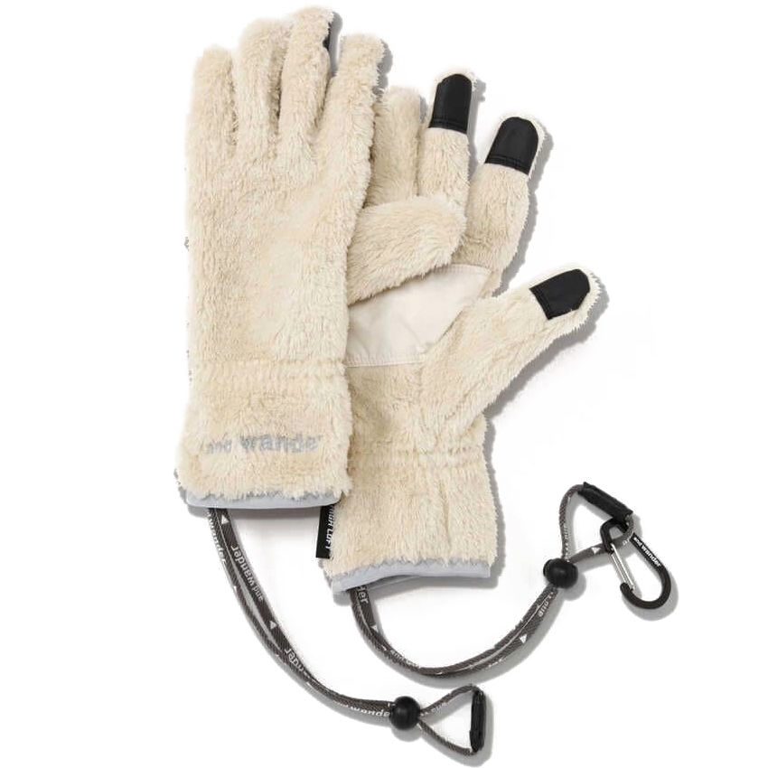 and wander High Loft Fleece Gloves (Off White)
