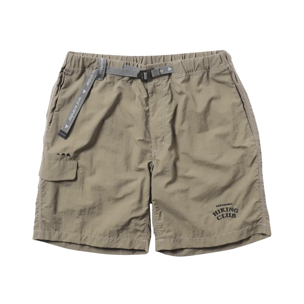 and wander Hiking Club NY Taffeta Hiker Shorts (Beige)