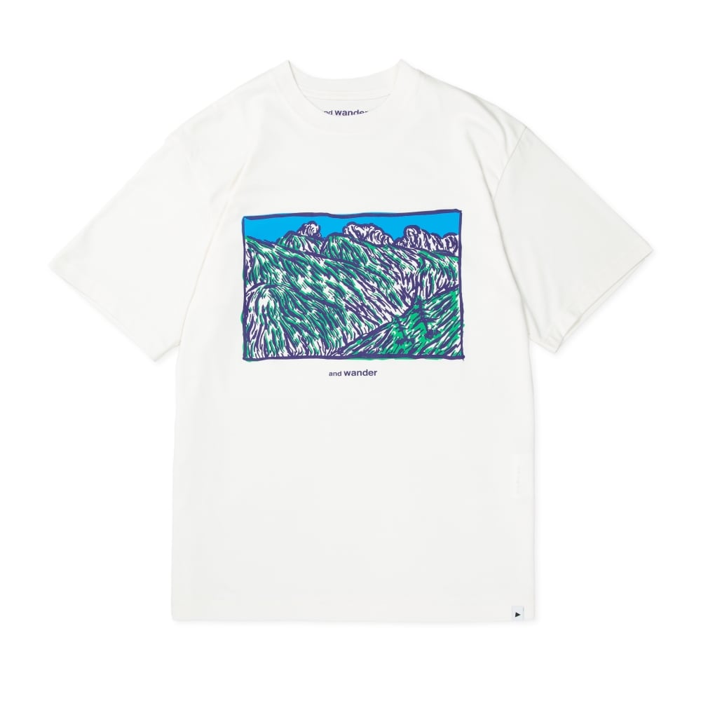 and wander Mountain T-Shirt (Off White)