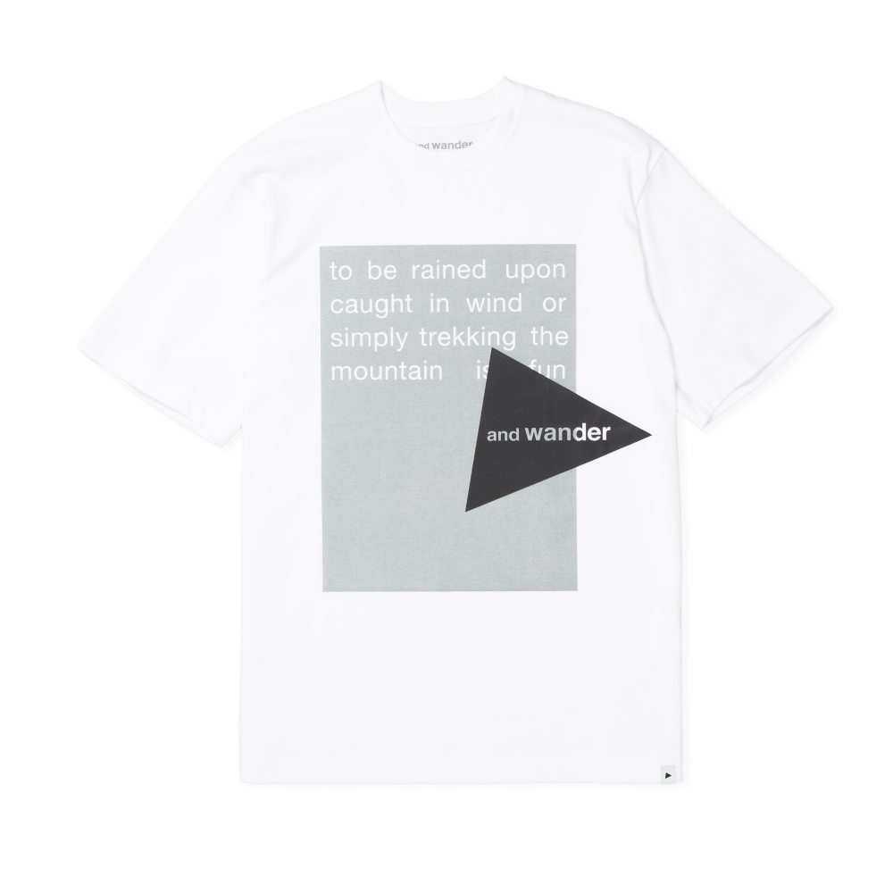 and wander Reflective Logo T-Shirt (White)