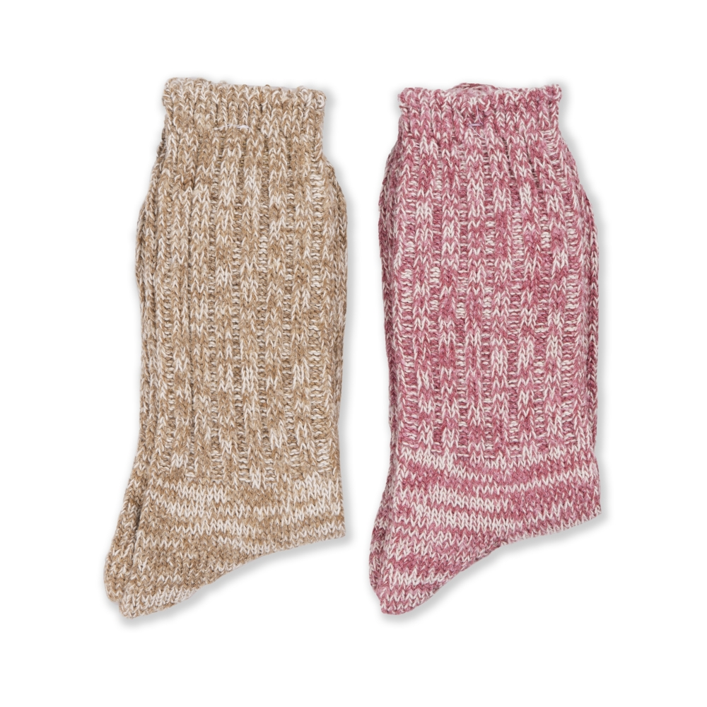 Anonymous Ism Remining Socks 2 Pack (Pink/Beige)