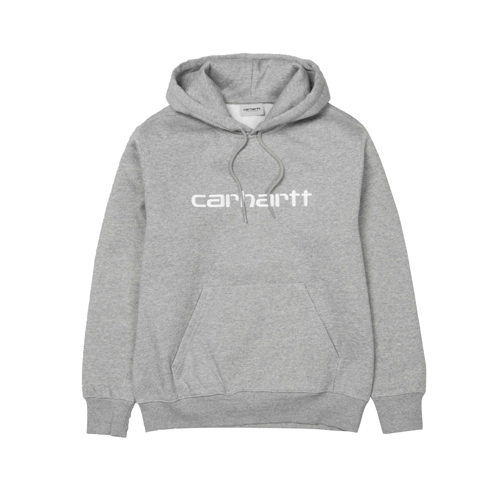 Carhartt Pullover Hooded Sweatshirt (Heather Grey/White)