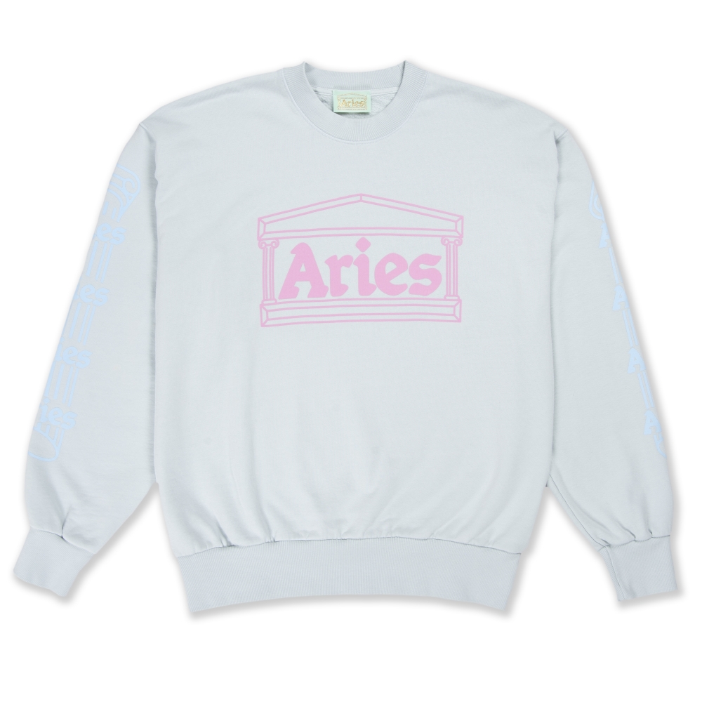 Aries Column Crew Neck Sweatshirt (Baby Blue)