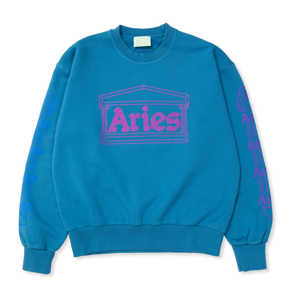 Aries Column Crew Neck Sweatshirt (Oil Slick)