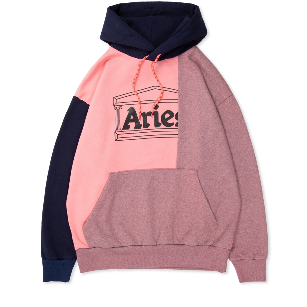 Aries OD Colourblock Pullover Hooded Sweatshirt (Pink)
