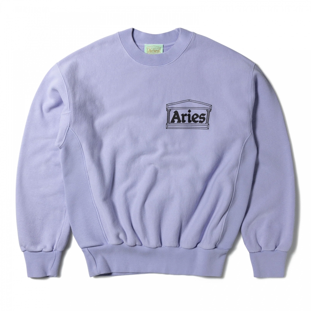 Aries Premium Temple Crew Neck Sweatshirt (Lilac)