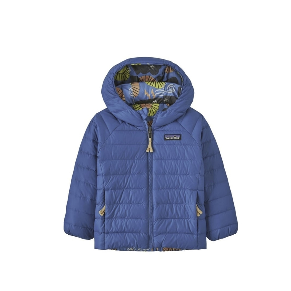 Baby Patagonia Reversible Down Sweater Hoody (Forces of Nature: Vessel Blue)