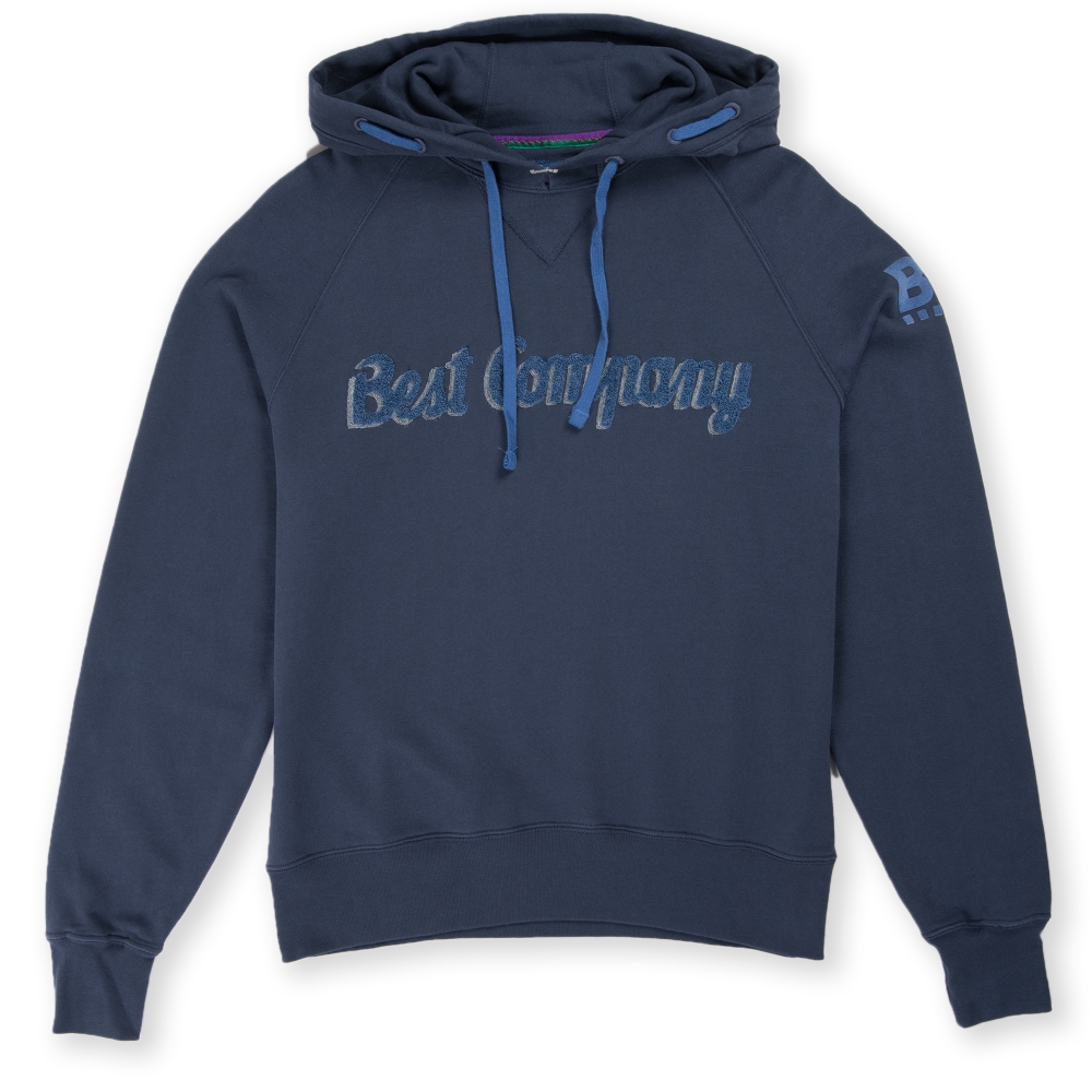 Best Company Felpa Classica Cappuicio Pullover Hooded Sweatshirt (Navy)