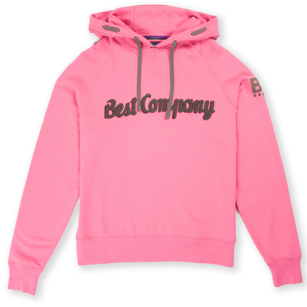 Best Company Felpa Classica Cappuicio Pullover Hooded Sweatshirt (Rose)