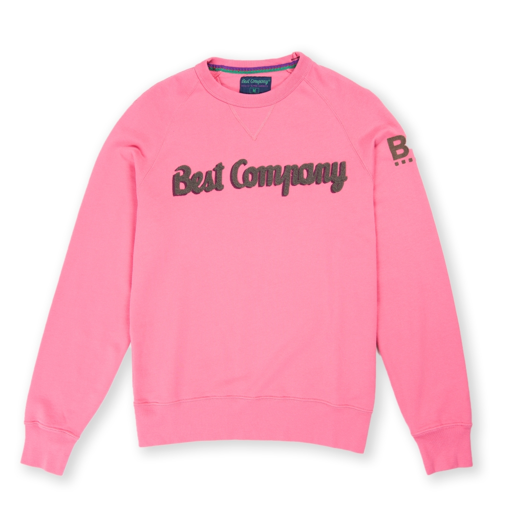 Best Company Felpa Classica Girocollo Crew Neck Sweatshirt (Rose)