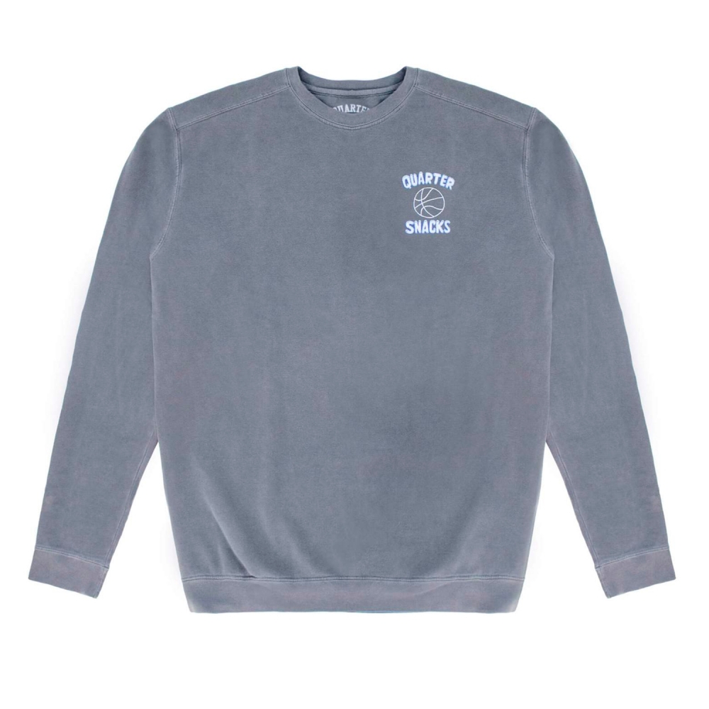 Quartersnacks Ball Is Life Crew Neck Sweatshirt (Washed Charcoal)