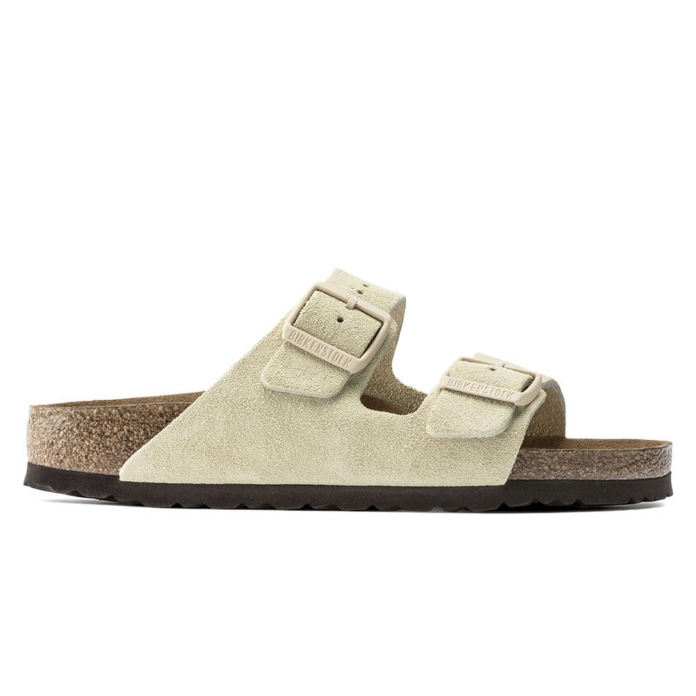 Birkenstock Arizona Soft Footbed Suede Leather Narrow Fit (Almond)