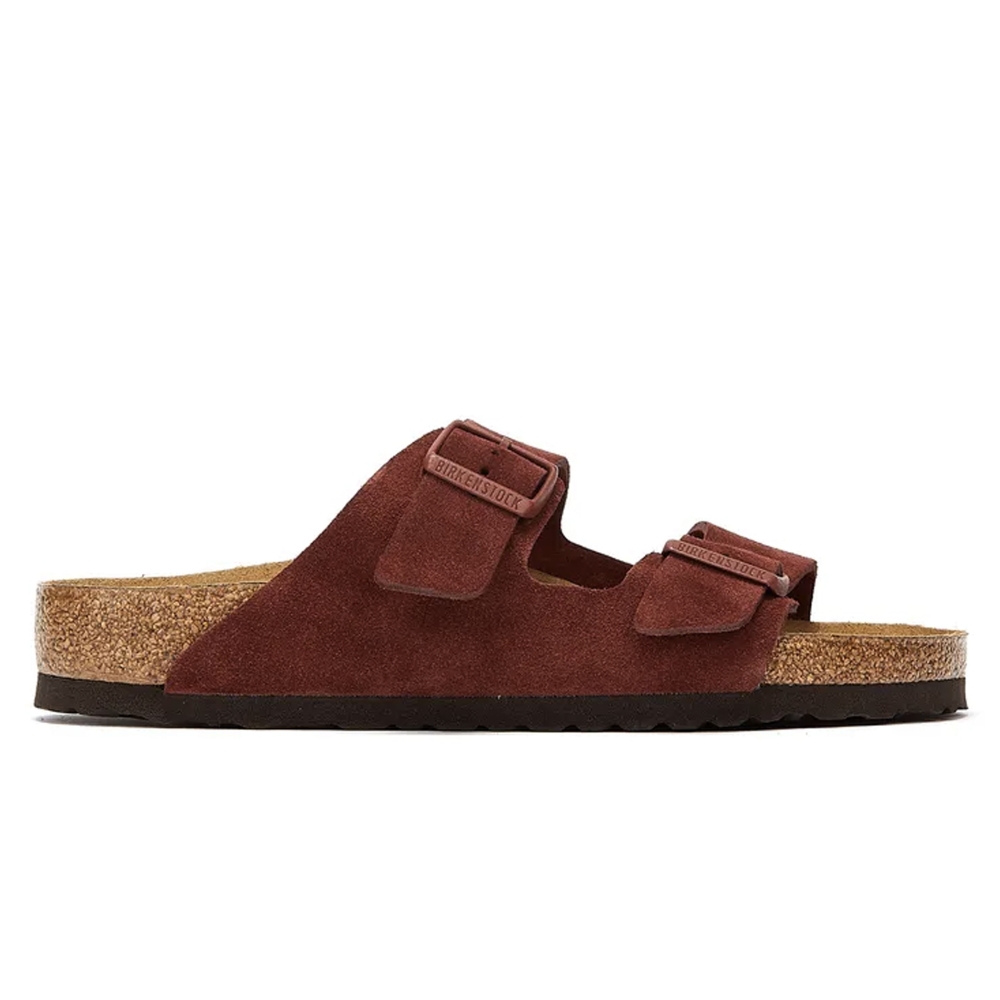 Birkenstock Arizona Soft Footbed Suede Leather Narrow Fit (Chocolate)