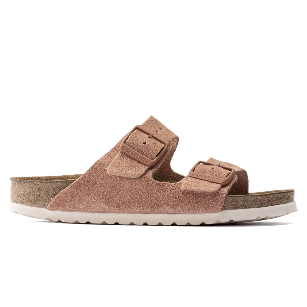 Birkenstock Arizona Soft Footbed Suede Leather Narrow Fit (Earth Red)