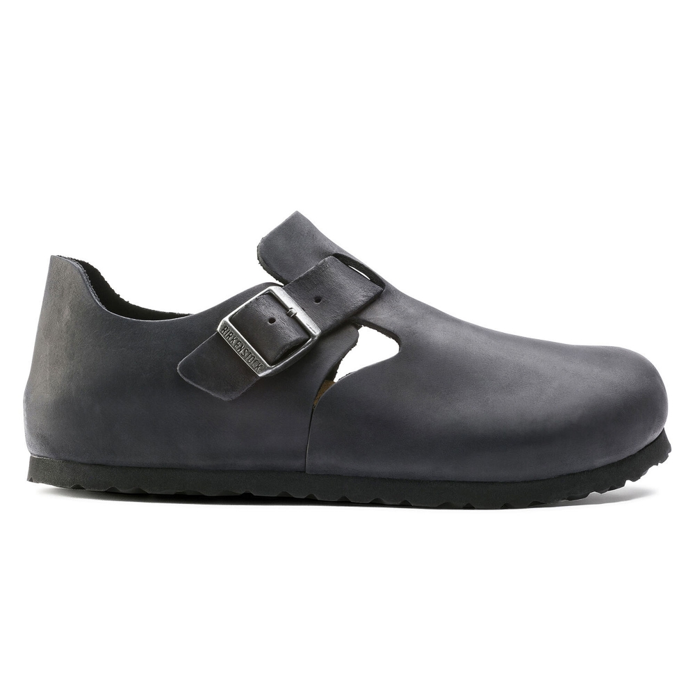 Birkenstock London Oiled Leather Regular Fit (Black)