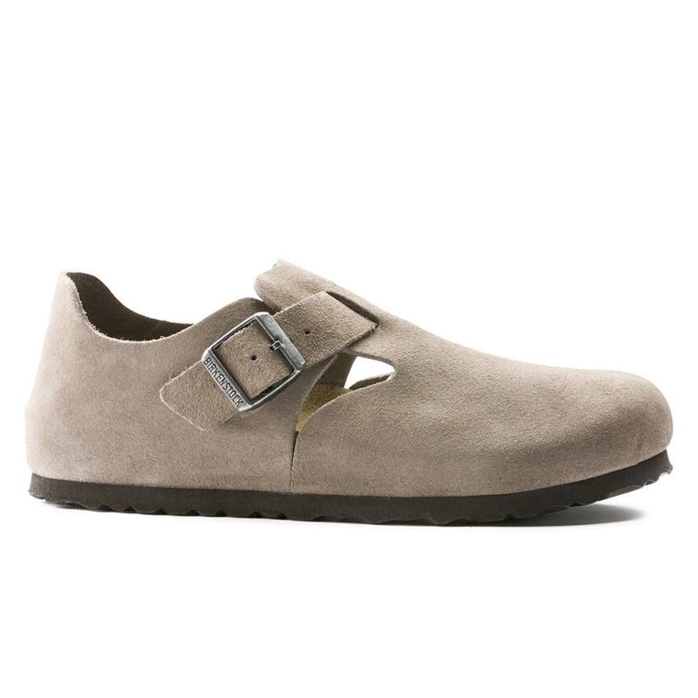 Birkenstock London Suede Leather Narrow Fit (Taupe)