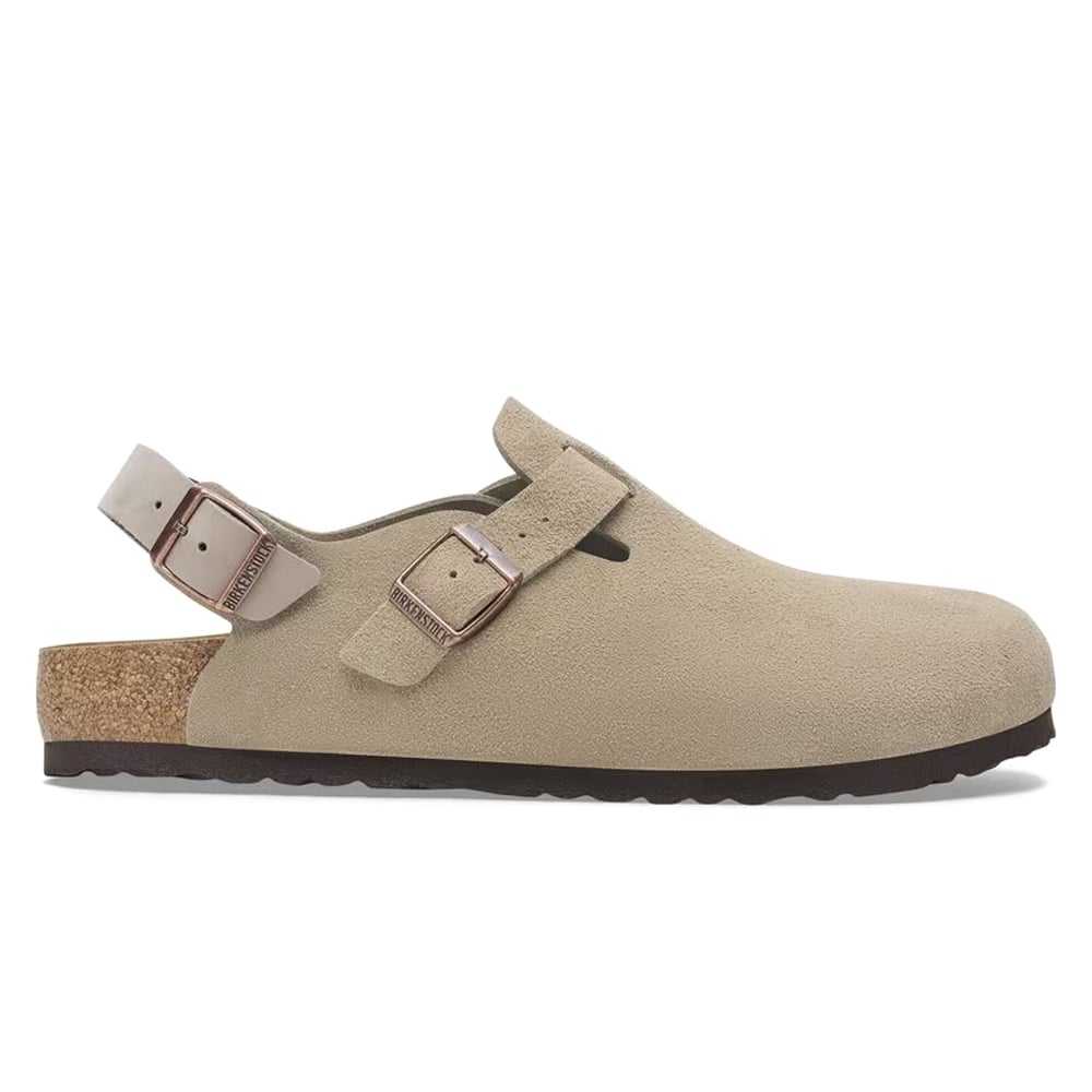 Birkenstock Tokio Suede Leather Narrow Fit (Taupe)