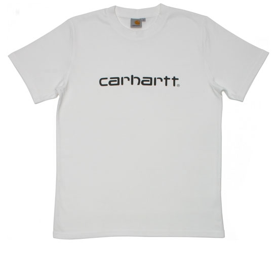 Carhartt Men's T-Shirt - S/S Script T-Shirt (White/Black)