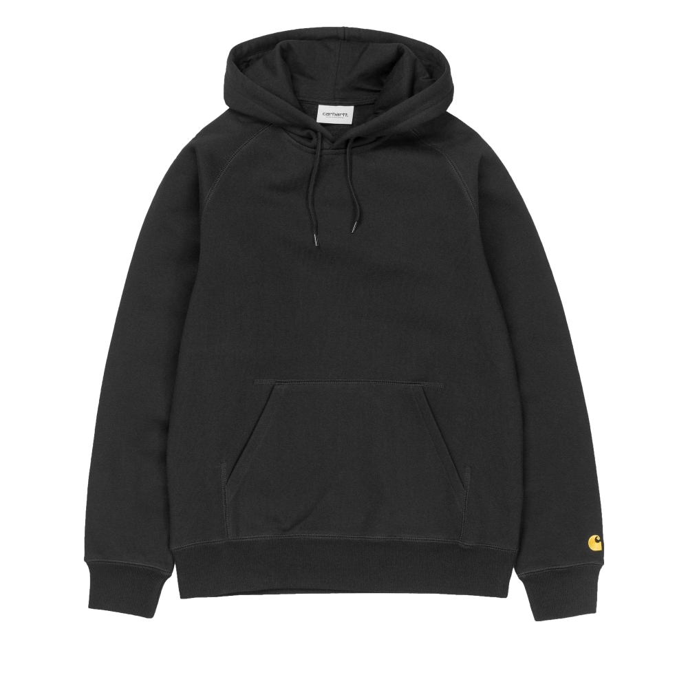 Carhartt WIP Chase Pullover Hooded Sweatshirt (Black/Gold)