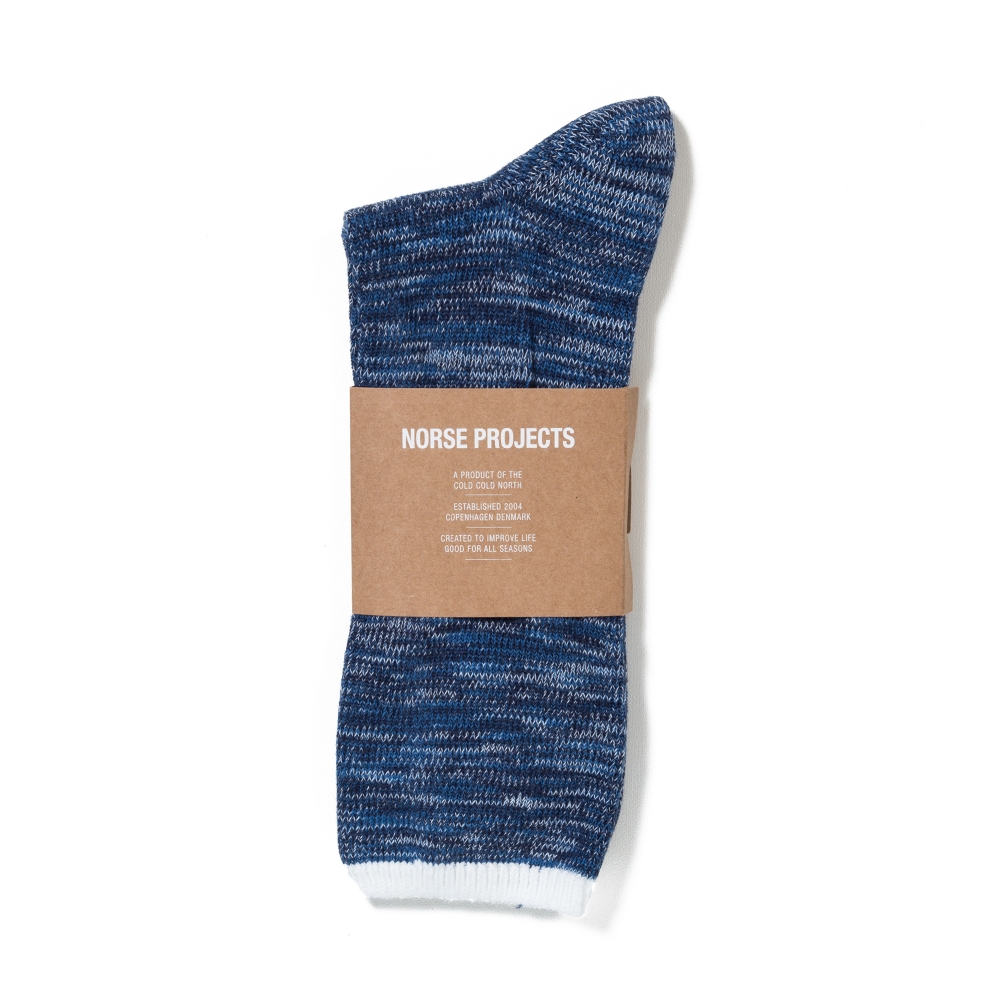 Norse Projects Bjarki Blend Socks (Botanical Blue)