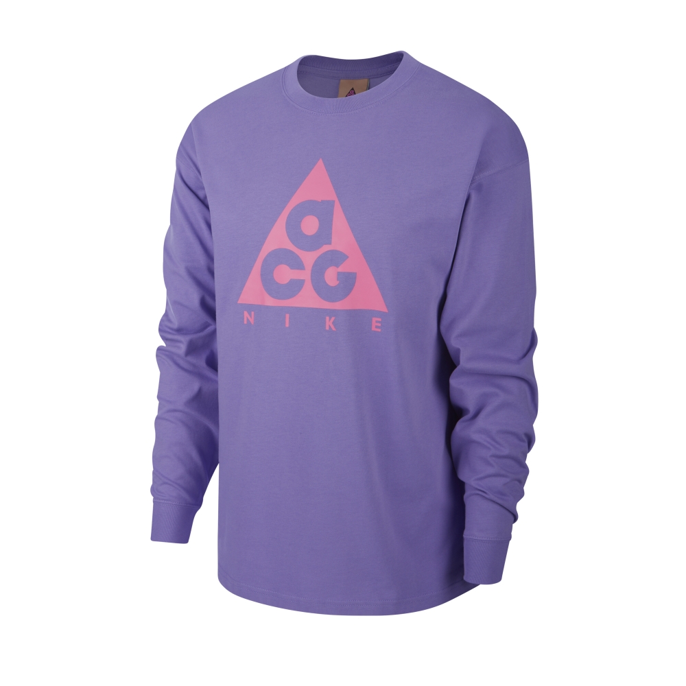 Nike ACG NRG Logo Long Sleeve T-Shirt (Space Purple/Lotus Pink)