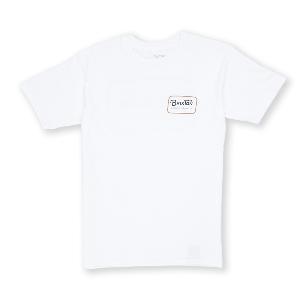 Brixton Grade Standard T-Shirt (White/Gold)