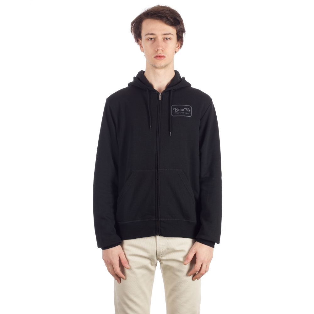 Brixton Grade Zip Hooded Sweatshirt (Black)