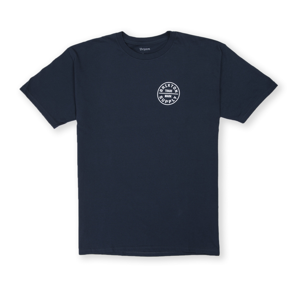 Brixton Oath Standard T-Shirt (Navy/Navy/White)