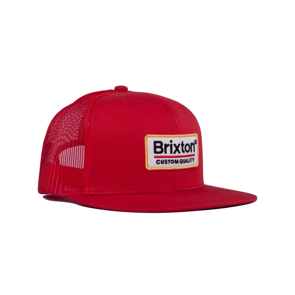 Brixton Palmer Mesh Trucker Cap (Red)